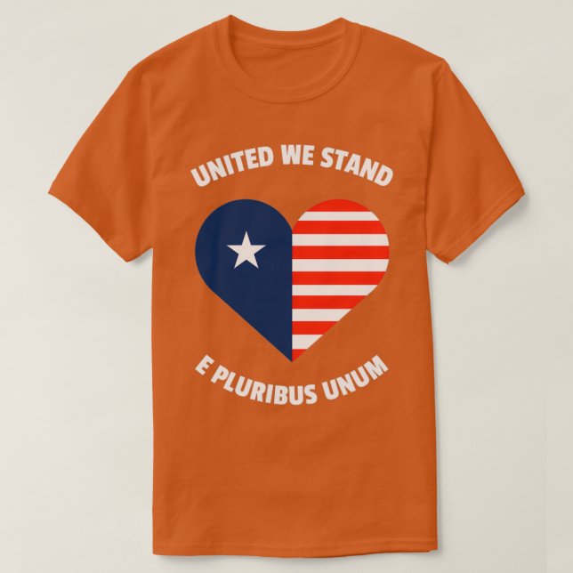 Camiseta United We Stand E Pluribus Unum (Frente do Design)