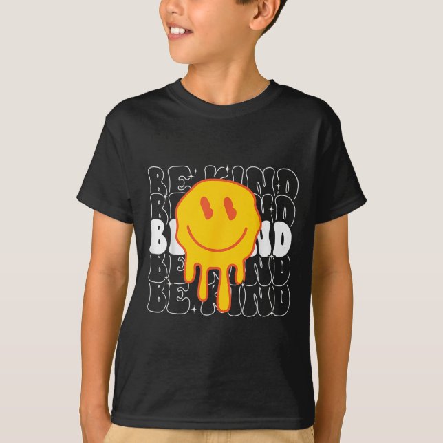 Camiseta Unity Day Be Kind Kindness Smile Face Orange Groov (Frente)