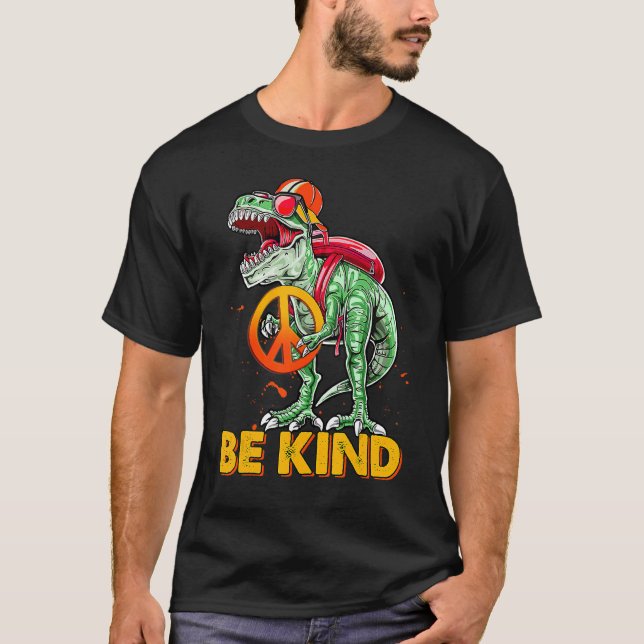 Camiseta Unity Day Dinosaur Rex Seja Um Pouco Anti-Bullying (Frente)
