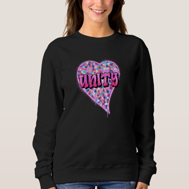 Camiseta Unity Heart Graphic Design for Valentine's Day Lov (Frente)
