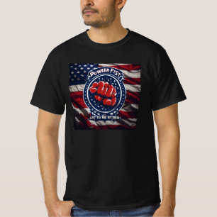 Camiseta Unity Ignita Poder: Impressão Patriótico Fist