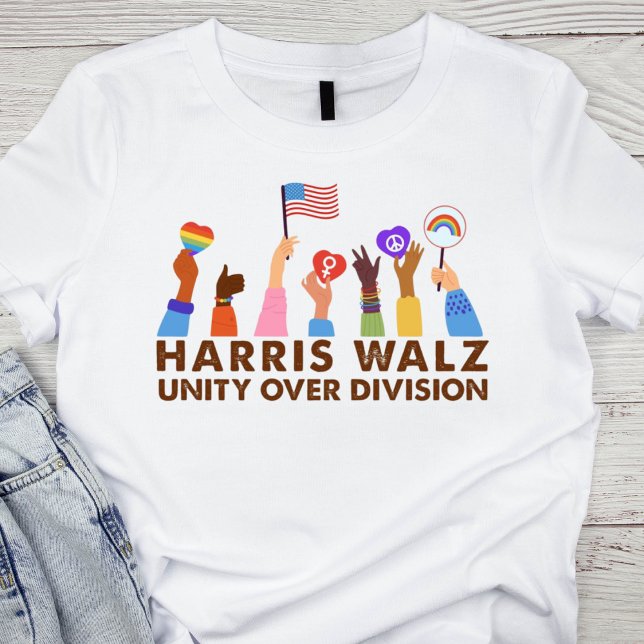 Camiseta Unity Over Division Harris Walz (Criador carregado)