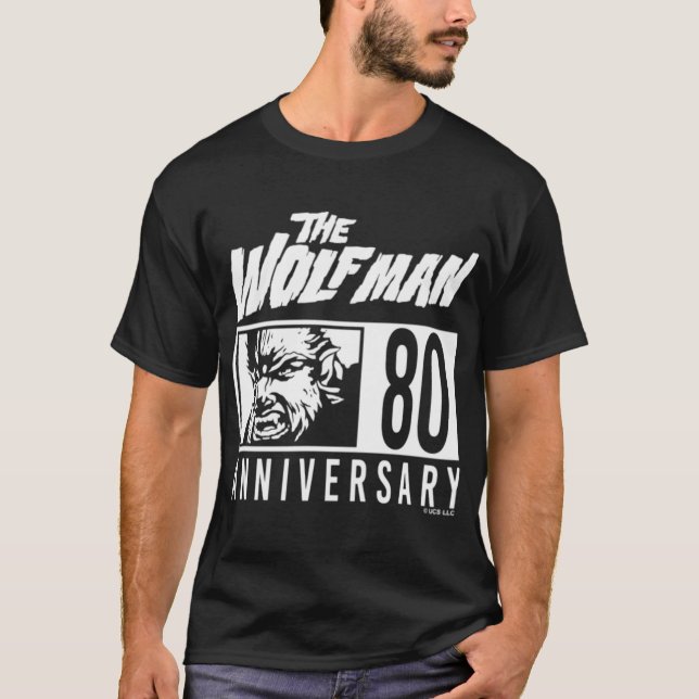 Camiseta Universal Monsters Artist Serieshe Wolfman 80 Anni (Frente)