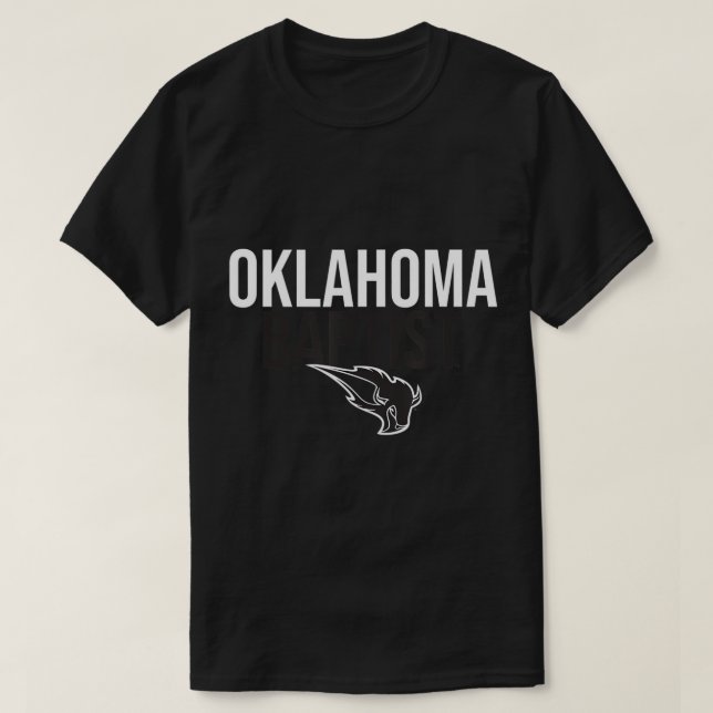 Camiseta Universidade Batista de Oklahoma OBU Bison Empilha (Frente do Design)