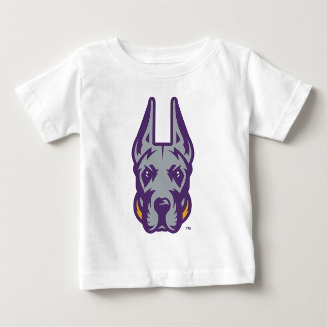 Camiseta Universidade de Albany Great Dane Mascot Head (Frente)