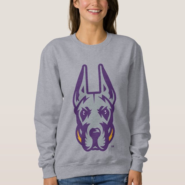 Camiseta Universidade de Albany Great Dane Mascot Head (Frente)