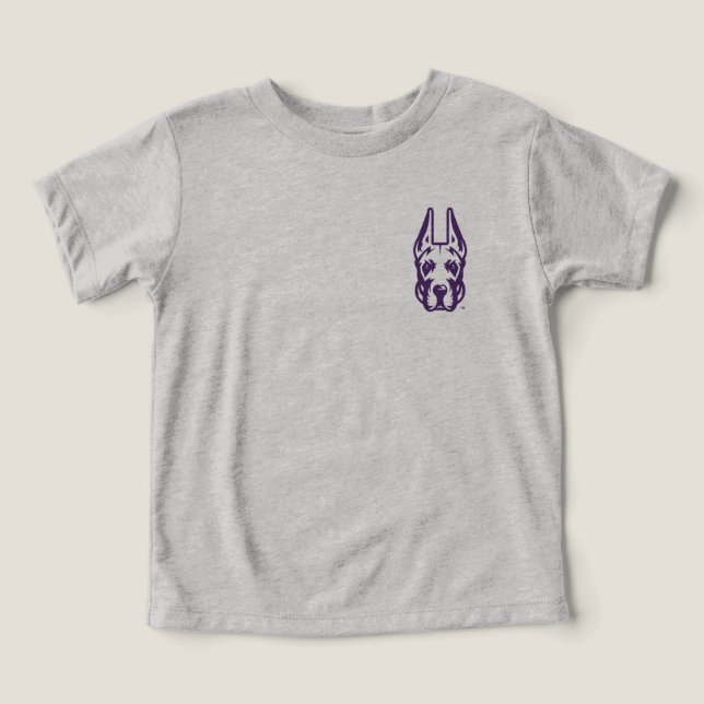 Camiseta Universidade de Albany Great Dane Mascot Head (Design frontal)