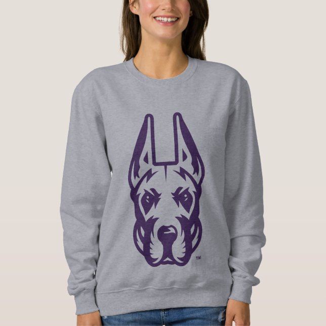Camiseta Universidade de Albany Great Dane Mascot Head (Frente)