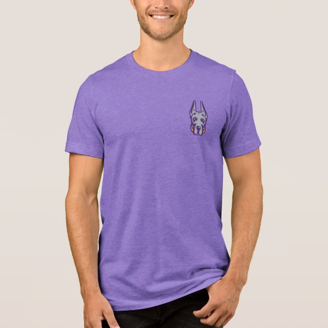 Camiseta Universidade de Albany Great Dane Mascot Head (Frente)