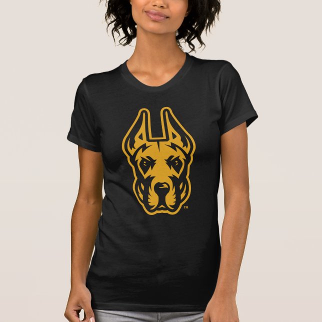 Camiseta Universidade de Albany Great Dane Mascot Head (Frente)