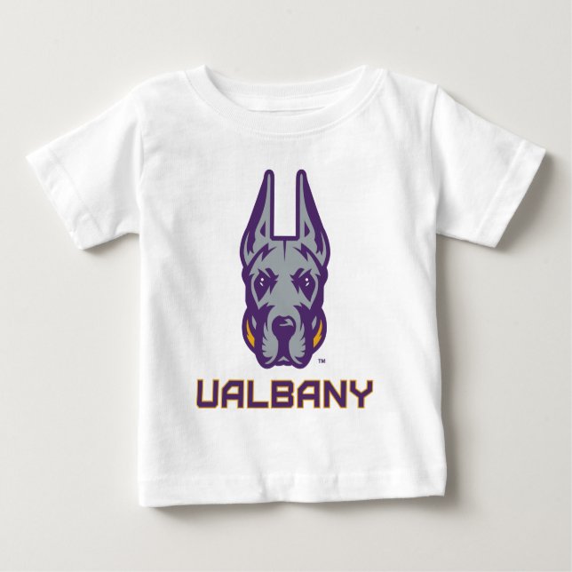 Camiseta Universidade de Albany Great Danes (Frente)
