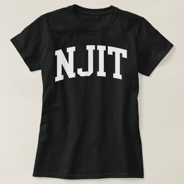Camiseta Universidade de Arch Atlético NJIT = Alunos (Frente do Design)