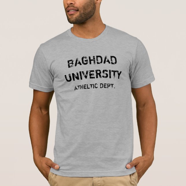 CAMISETA UNIVERSIDADE DE BAGDADE, SERVIÇO DE ATHELTIC (Frente)