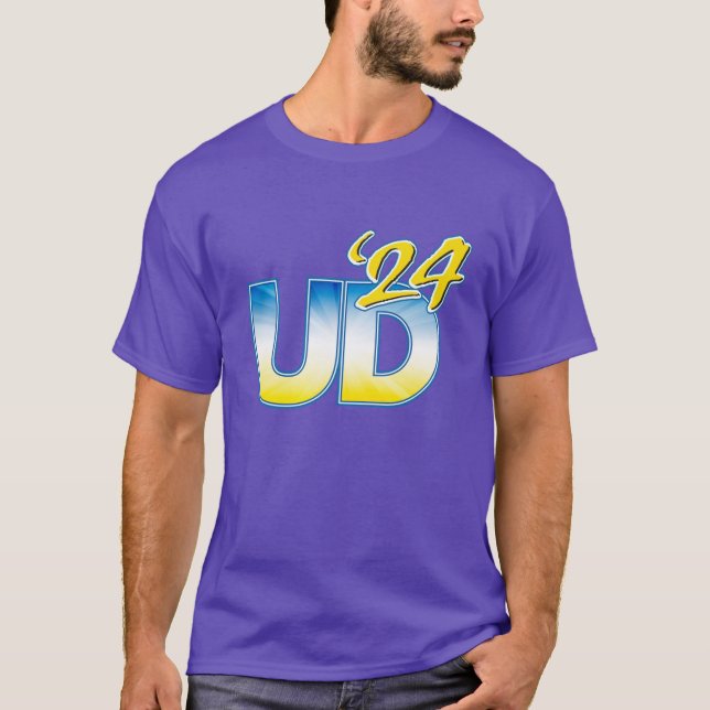 Camiseta Universidade de Delaware UD 24 Logo Azul Nascer do (Frente)