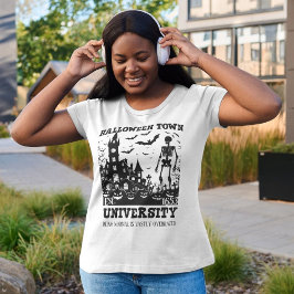 Camiseta Universidade de Halloween - Esqueleto Spooky