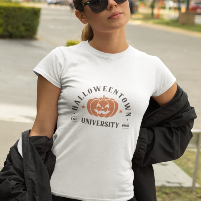 Camiseta Universidade de Halloween Retro Orange (Criador carregado)