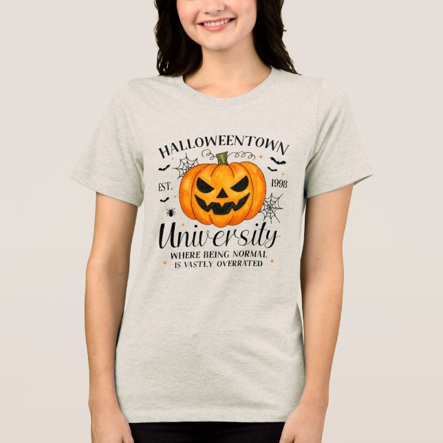 Camiseta Universidade de Halloweentown - Halloween Engraçad (Frente)