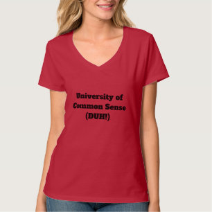Camiseta Universidade de Sensor Comum Engraçado