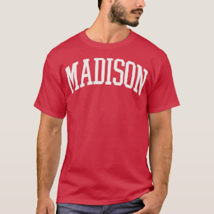 Camiseta Universidade de Tipo da Madison Wisconsin