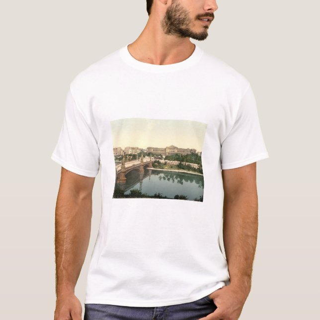 Camiseta Universidade e ponte, Strasbourg, Alsácia, France (Frente)