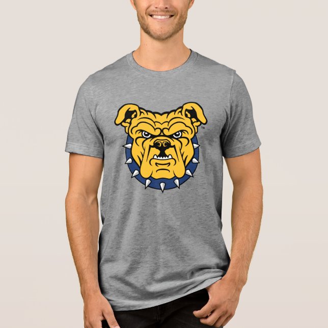 Camiseta Universidade Estadual da NCA&T | Rosto de Buldogue (Frente)