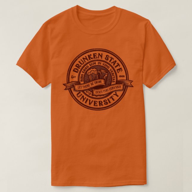 Camiseta Universidade Estadual de Bêbada (Frente do Design)