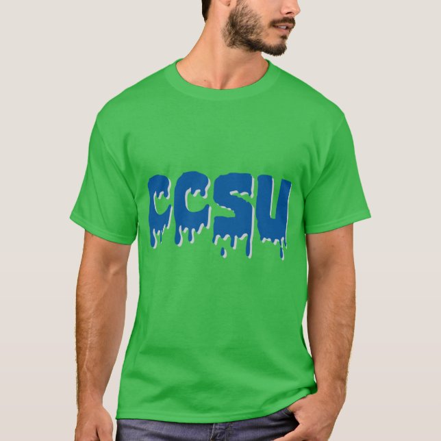 Camiseta Universidade Estadual de Connecticut Central da CC (Frente)