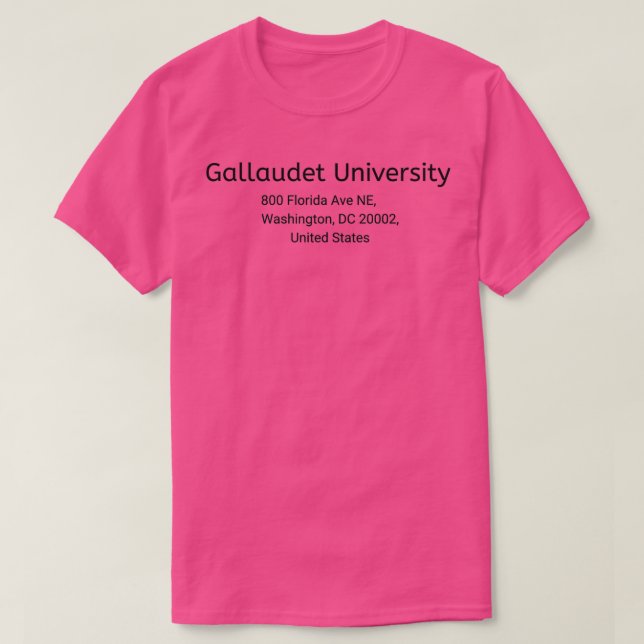 Camiseta Universidade Gallaudet (Frente do Design)