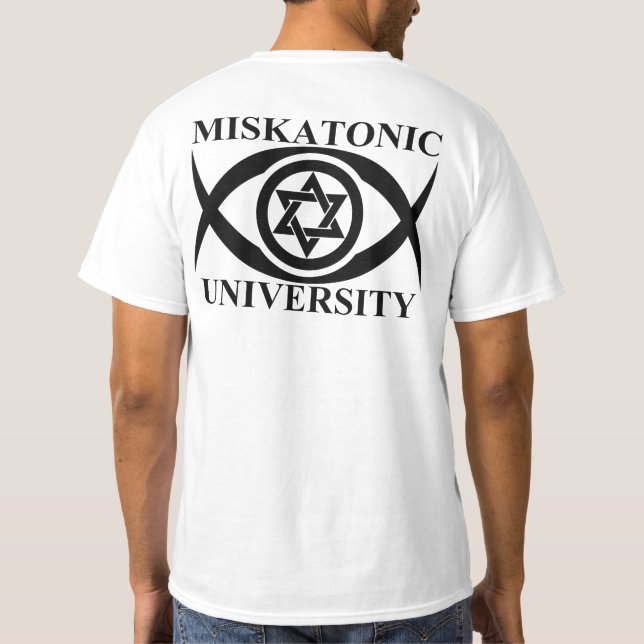 CAMISETA UNIVERSIDADE MISKATÔNICA (Verso)