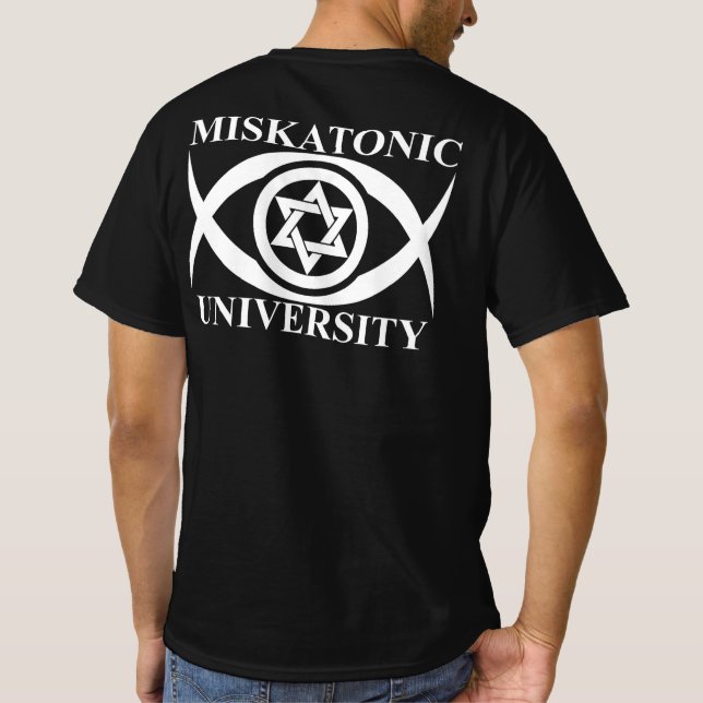 CAMISETA UNIVERSIDADE MISKATÔNICA (Verso)