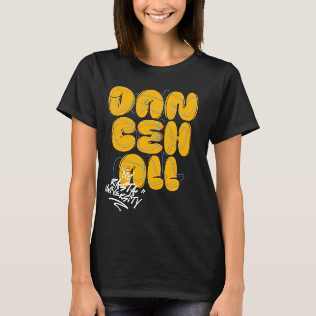 Camiseta Universidade Rasta Dancehall Grafite Style Reggae (Frente)