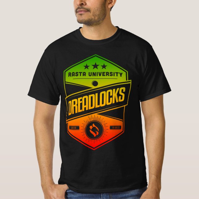 Camiseta Universidade Rasta Dreadlocks Good Vibgae Reggae (Frente)