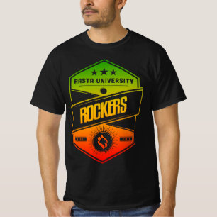 Camiseta Universidade Rasta Rockers Good Vibes Rasta Reggae