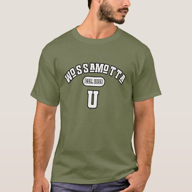 Camiseta Universidade Wossamotta (Frente)