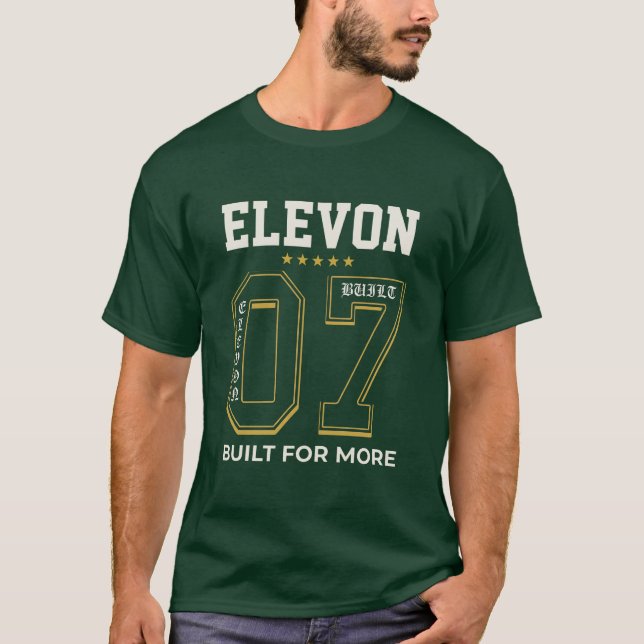 Camiseta Universitária ELEVON 07 Construída Para M (Frente)