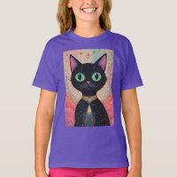 Universo de Gato Preto Cósmico Futurista Atômico