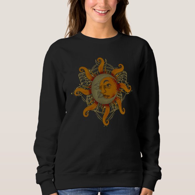 Camiseta Universo Estético Boêmio Boho Sol Lua Astrolog (Frente)