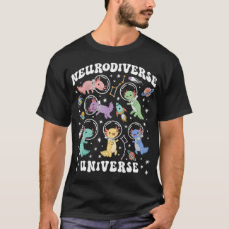 Camiseta Universo Neurodiverso Axolote Espaço Autismo Aba