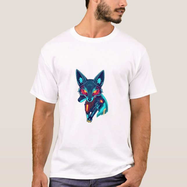 Camiseta Unleash Neon Robo Fox (Frente)
