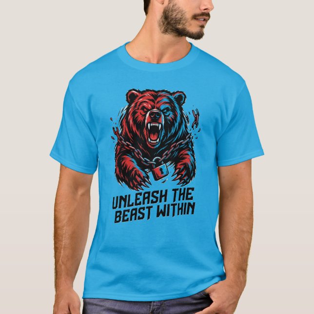 Camiseta UnleashTheBeast Urso – Poder de Correntes (Frente)