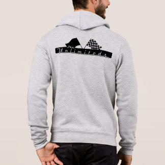 Camiseta Unlimiteds zip capuz bandeiras cruzadas