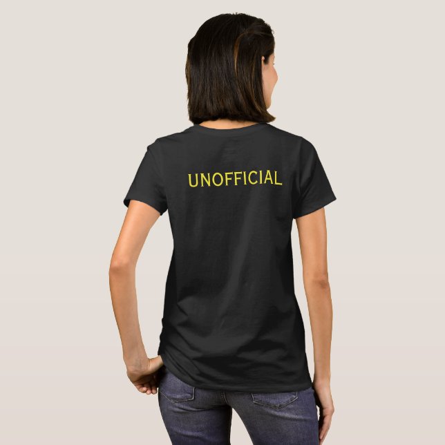 Camiseta UNOFFICIAL™ Feminina, Cores, Estilos (Parte Traseira Completa)
