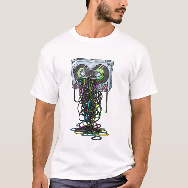 Camiseta Unraveled Retro Cassette Explosion (Frente)