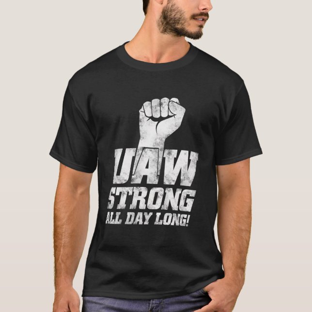 Camiseta Uns Trabalhadores Automóveis Uaw Strike Red Tee Un (Frente)
