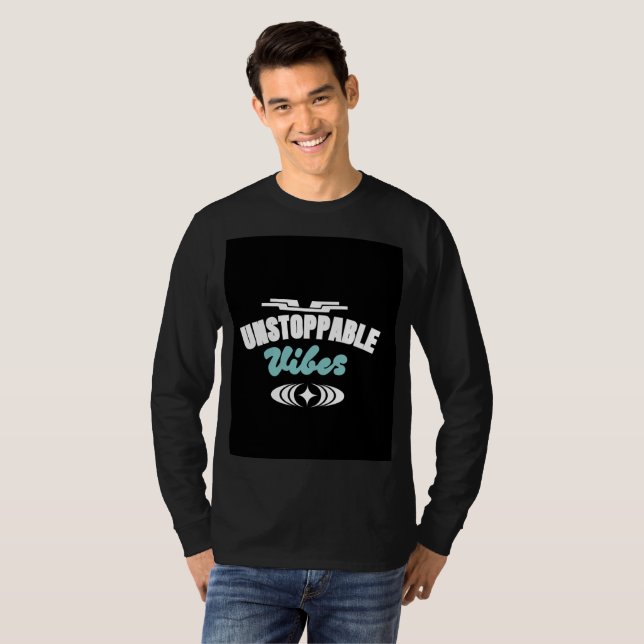 Camiseta Unstoppable Vibes | Design Motivacional (Frente Completa)