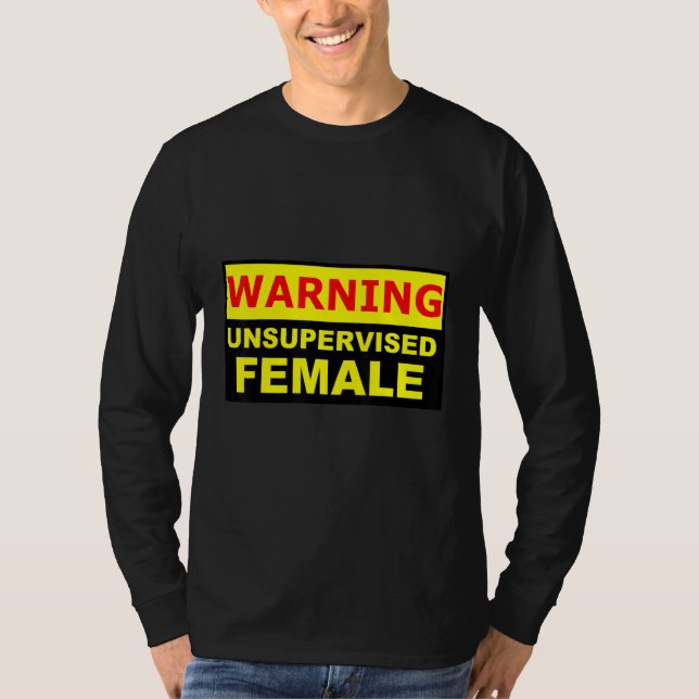Camiseta Unsupervised female WARNING (Frente)