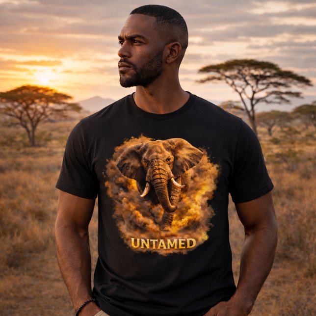 Camiseta Untamed Elephant | African Wildlife Strength (Criador carregado)