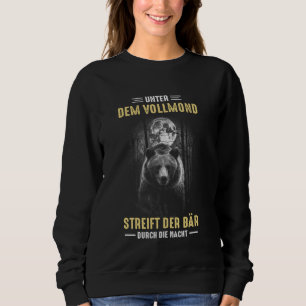 Camiseta Unterm Vollmond Streift Der Bär Durch Die Nacht Gr