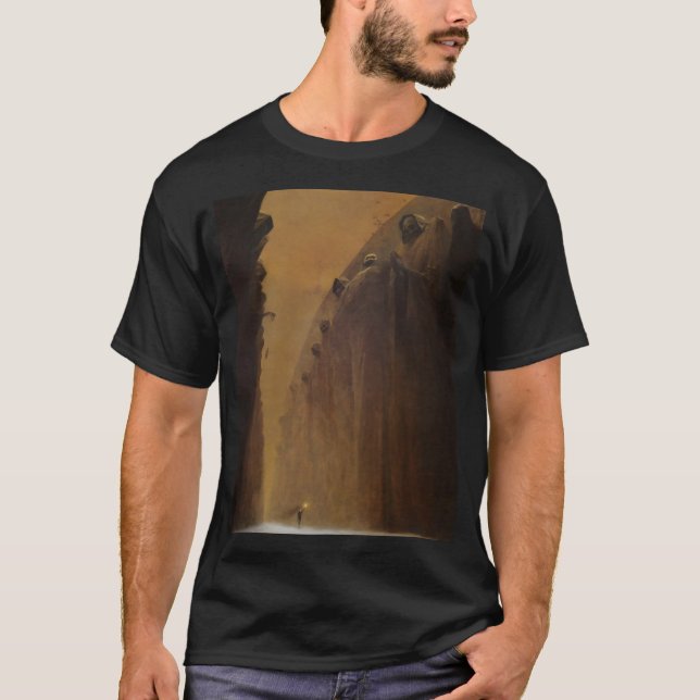 Camiseta Untitled (Death Valey) by Zdzislaw Beksinski (Frente)