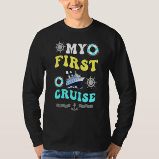 Camiseta Untitled My First Cruise Men Women And Boys Rookie
